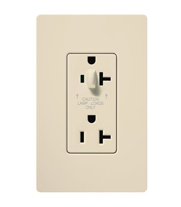 Tomacorriente Lutron SATIN COLORS 20A a prueba de manipulaciones