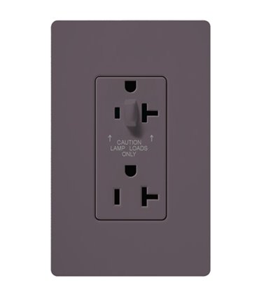 Tomacorriente Lutron SATIN COLORS 20A a prueba de manipulaciones