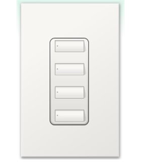Botonera Homeworks cableada 4 botones 