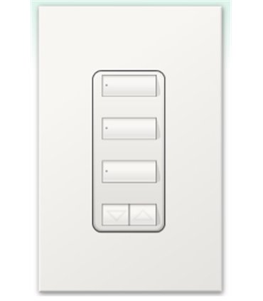Botonera Lutron Homeworks cableada 3 botones con R/L
