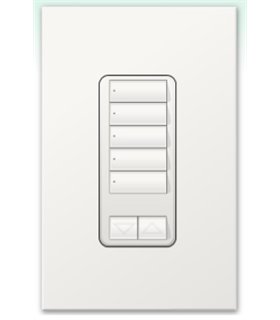 Botonera Homeworks cableada 5 botones con R/L 