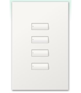 Botonera Homeworks cableada 4 botones 