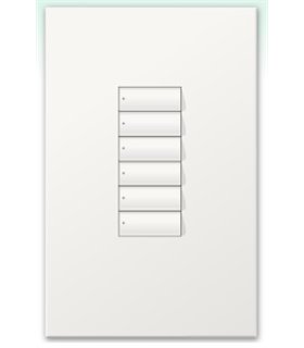 Botonera Homeworks cableada 6 botones 