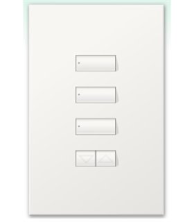 Botonera Lutron Homeworks cableada 3 botones con R/L