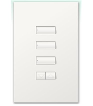 Botonera Lutron Homeworks cableada 3 botones con R/L
