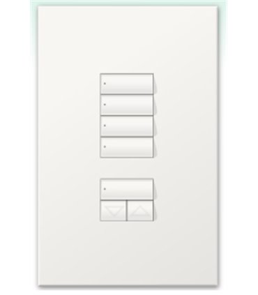 Botonera Lutron Homeworks cableada 4 escenas con R/L