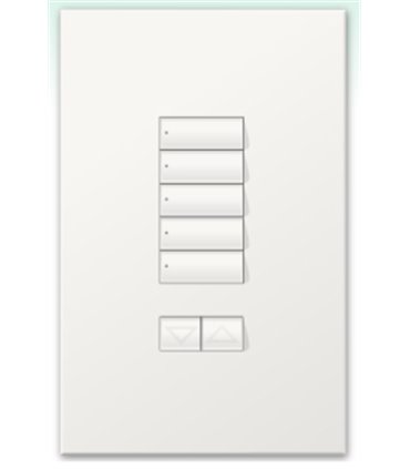 Botonera Lutron Homeworks cableada 5 botones con R/L