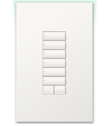 Botonera Lutron Homeworks cableada 6 botones con R/L