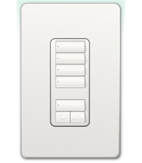Botonera Lutron Homeworks QS cableada 4 escenas con R/L
