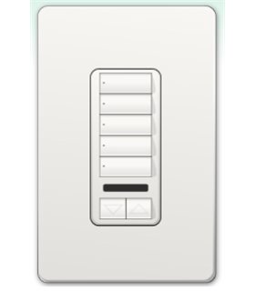 Botonera Lutron Homeworks QS cableada 5 botones con R/L y IR