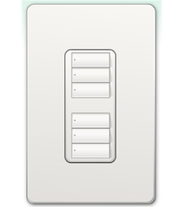 Botonera Homeworks QS cableada dos grupos de tres botones