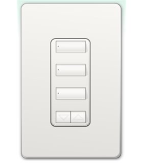Botonera Lutron Homeworks QS inalambrica 3 botones con R/L