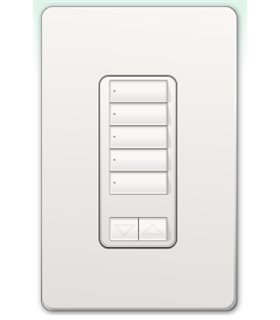 Botonera Lutron Homeworks QS inalambrica 5 botones con R/L
