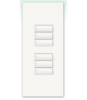 Kit para botonera Architrave 2 grupos 3 botones c/u