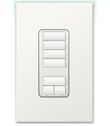 Botonera Lutron Homeworks 4 botones y atenuador de 450W