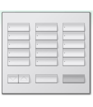 Botonera de mesa Lutron Homeworks 15 botones con apagado maestro y R/L