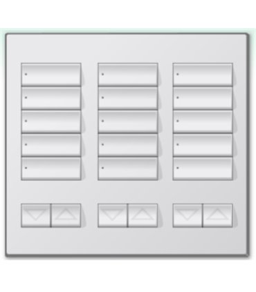 Botonera de mesa Lutron Homeworks 15 botones con R/L en cada columna