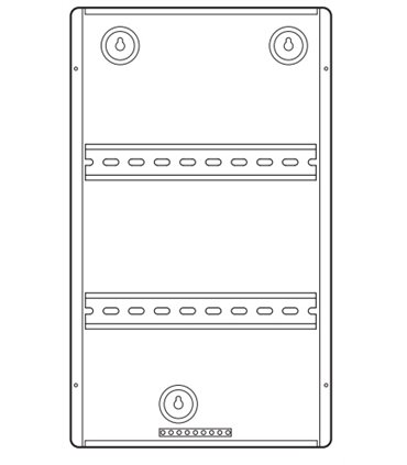 panel de 17" para módulos de poder de riel DIN