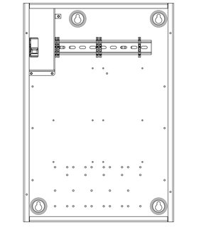 Gabinete bajo voltaje para procesador o interfaces HWQS 21"