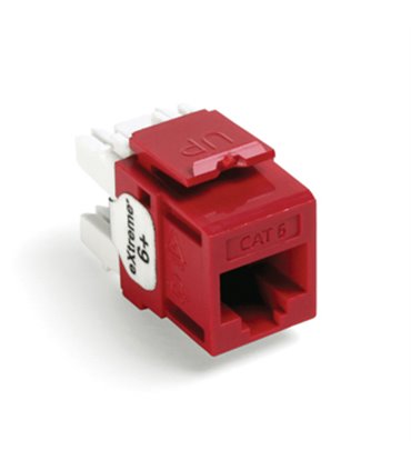 Jack RJ45 CAT6 LUTRON color Rojo