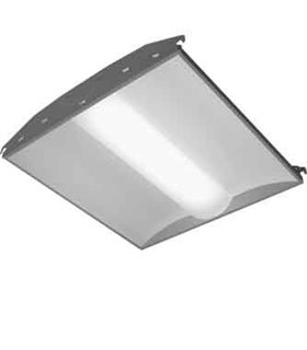 Luminaria volumétrica linear de empotrar para fluorescentes