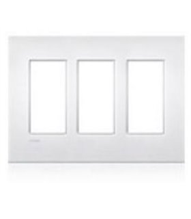 PLACA BOTONERA PALLADIOM US 3-GANG METALES