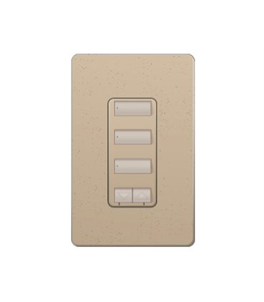Control de pared 3 botones con R/L y atenuador de 450W Lutron RadioRA2 Colores Satín