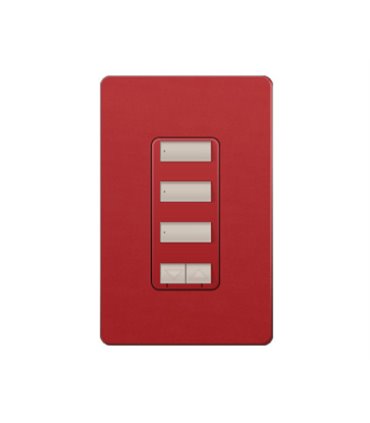 Control de pared 3 botones con R/L y atenuador de 450W Lutron RadioRA2 Colores Satín