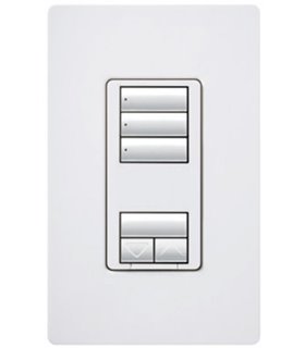 Botonera Lutron RadioRA2 hibrida 3 escenas + R/L satin colors c/neutro