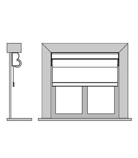 Cortina Electronica Enrollable Blackout Standard Lutron