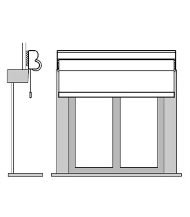 Cortina Electronica Enrollable Blackout Standard Lutron