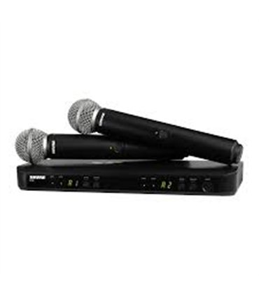 Microfónos Inalambricos Shure BLX288SM58 con estación receptora y 2 Microfonos