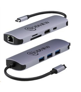 Docking USB-C de 8 puertos 8 en 1