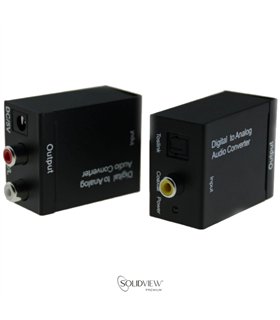 Convertidor de Audio Digital a Analógico, Coaxial y Óptico a RCA, Alta Fidelidad SolidView