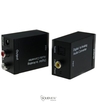 Convertidor de Audio Digital a Analógico, Coaxial y Óptico a RCA, Alta Fidelidad SolidView