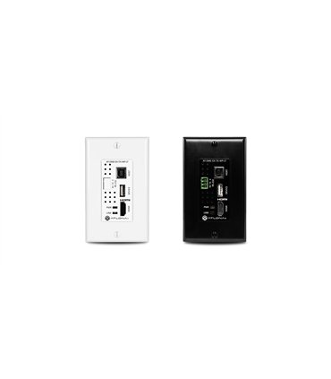 Extensor HDBaseT para placa de pared con entrada HDMI y concentradores USB