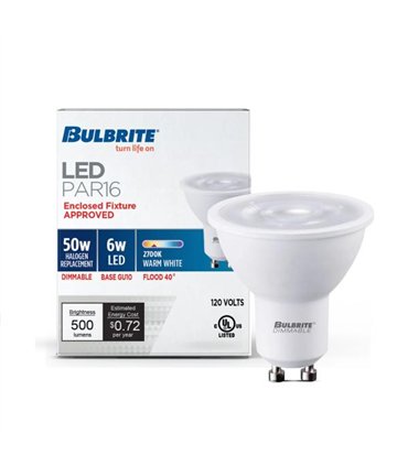 Bombilla Bilbrite LED PAR16 GU10 de 6W