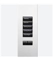Botonera Homeworks cableada 5 botones con R/L Negra