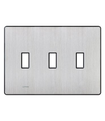 Placa 3 ventanas FASSADA Acero inoxidable