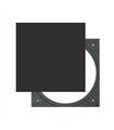 Sq Adapter Ps-C83R/83Rw/Ps-C63Rtlp Black W/Grille PR 45163