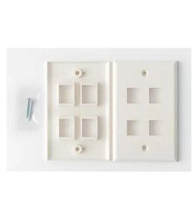 Placa Frontal Tipo EE. UU. para Keystone, 4 Puertos