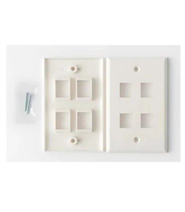 Placa Frontal Tipo EE. UU. para Keystone, 4 Puertos