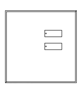 Placa de vidrio para botonera 2B clear glass