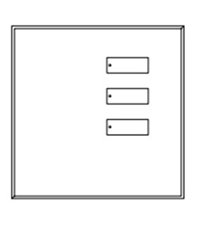 Placa de vidrio para botonera 3B clear glass