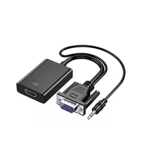Convertidor de adaptador HDMI a VGA macho a hembra con Audio