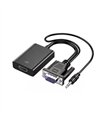 Convertidor de adaptador HDMI a VGA macho a hembra con Audio