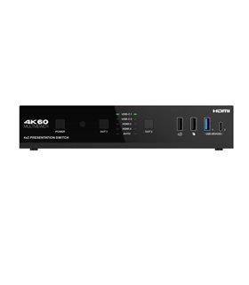 Matriz 4x2 HDMI y USB-C (A/V + USB 3.2 + 1G + carga de 100W)