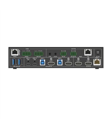 Matriz 4x2 HDMI y USB-C (A/V + USB 3.2 + 1G + carga de 100W)