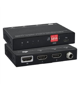 MINI DISTRIBUIDOR AMPLIFICADOR HDMI V. 2.0 1X2, RESOLUCIÓN 4K