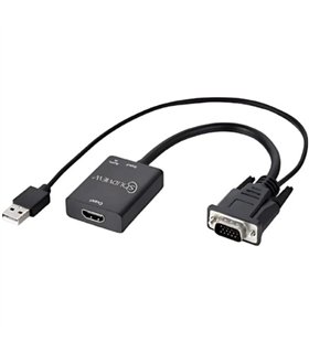 Cable Adaptador VGA Macho + Audio a HDMI Hembra
